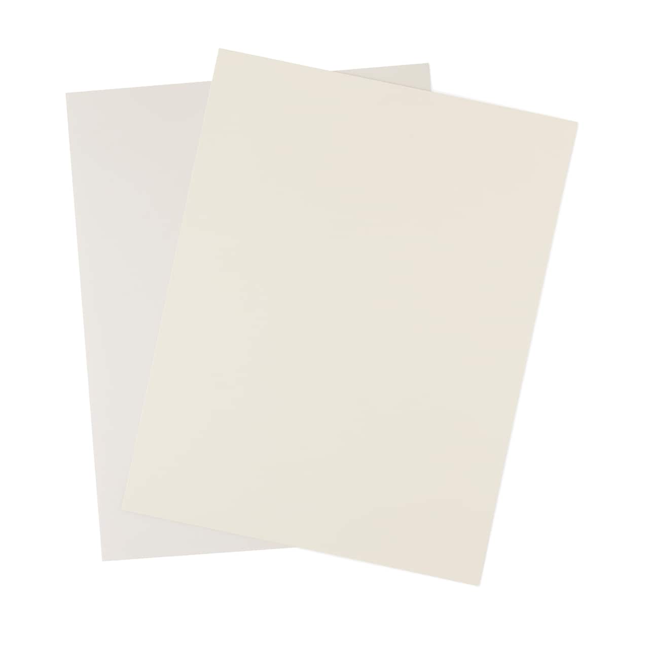 Shimmer Silver &#x26; Champagne 8.5&#x22; x 11&#x22; Cardstock Paper by Recollections&#xAE;, 100 Sheets